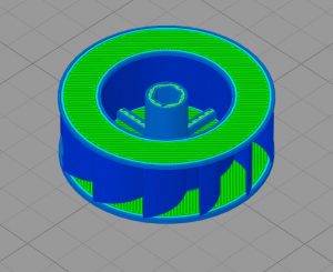 Simplify3D - turbine wheel with single extrusion walls