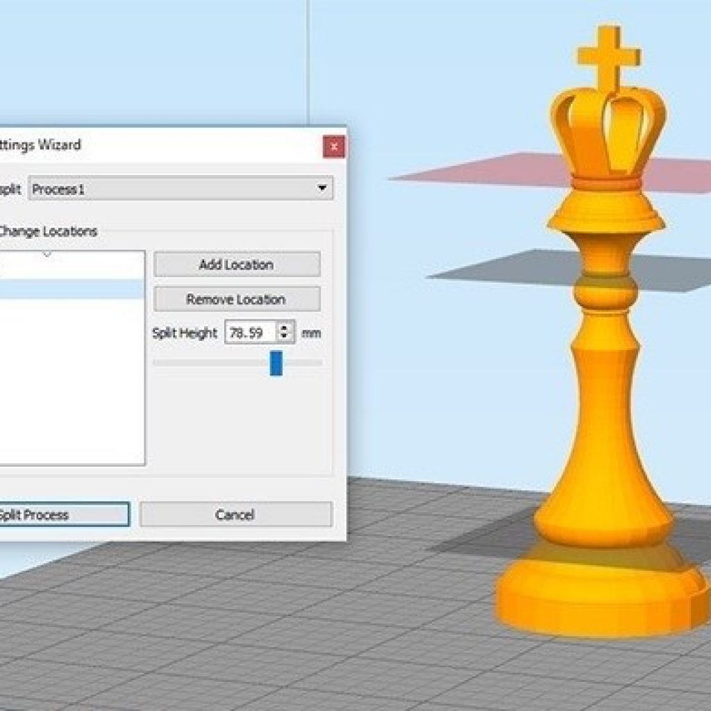 Simplify3D - variable settings wizard chess piece
