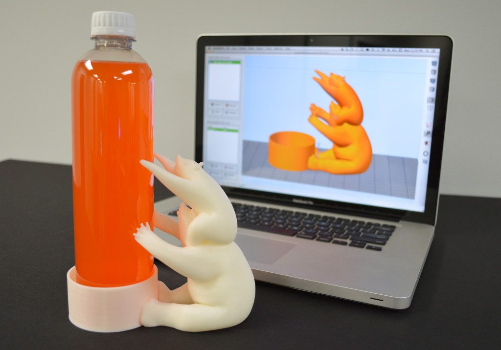 Simplify3D - 3D printed polar bear cup holder