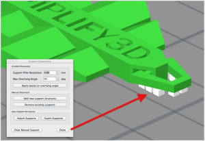 Simplify3D - keychain charm support settings