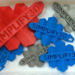 Simplify3D - 3D printed logo keychains