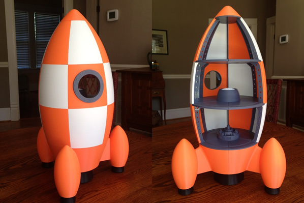 Simplify3D - 3D printed mini rocket