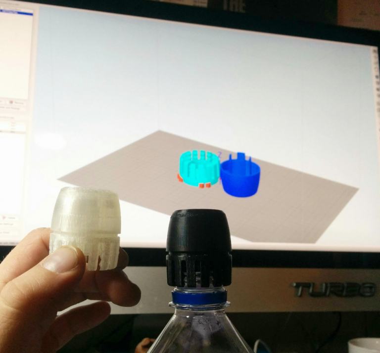 Simplify3D - 3D printed bottle tops