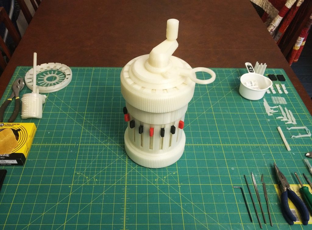 Simplify3D - assembled 3D printed Curta calculator