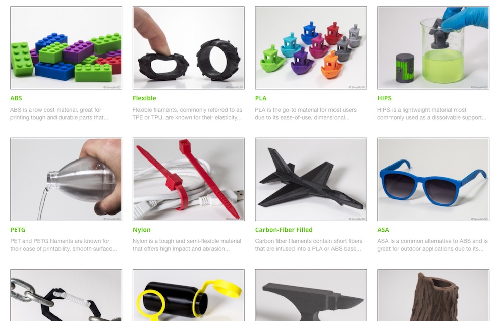 Incitar Año nuevo Abandono Simplify3D Launches Ultimate 3D Printing Materials Guide | Simplify3D  Software