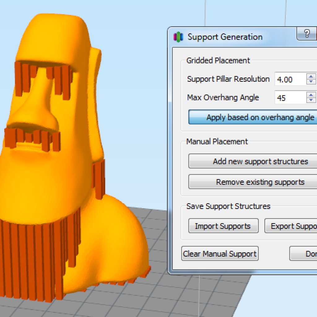 Simplify3D - support generation toolbar