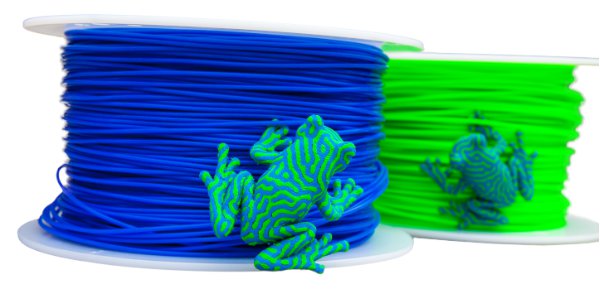 Simplify3D - multi-color 3D printed frogs with filament
