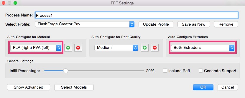 rigidbot simplify 3d settings