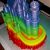 Simplify3D - 3D printed multi-color castle top view