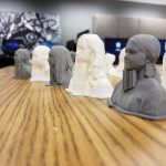 Simplify3D - 3D printed busts of students