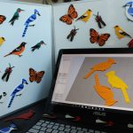 Simplify3D - 3D printed bird and butterfly magnets